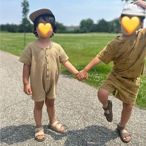The Simple Folk Waffle Short Jumpsuit. 2-3 YRS.